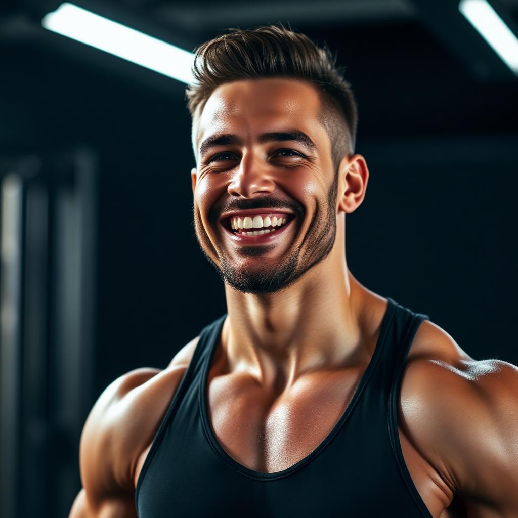 Confident man feeling energetic after using AlphaErec